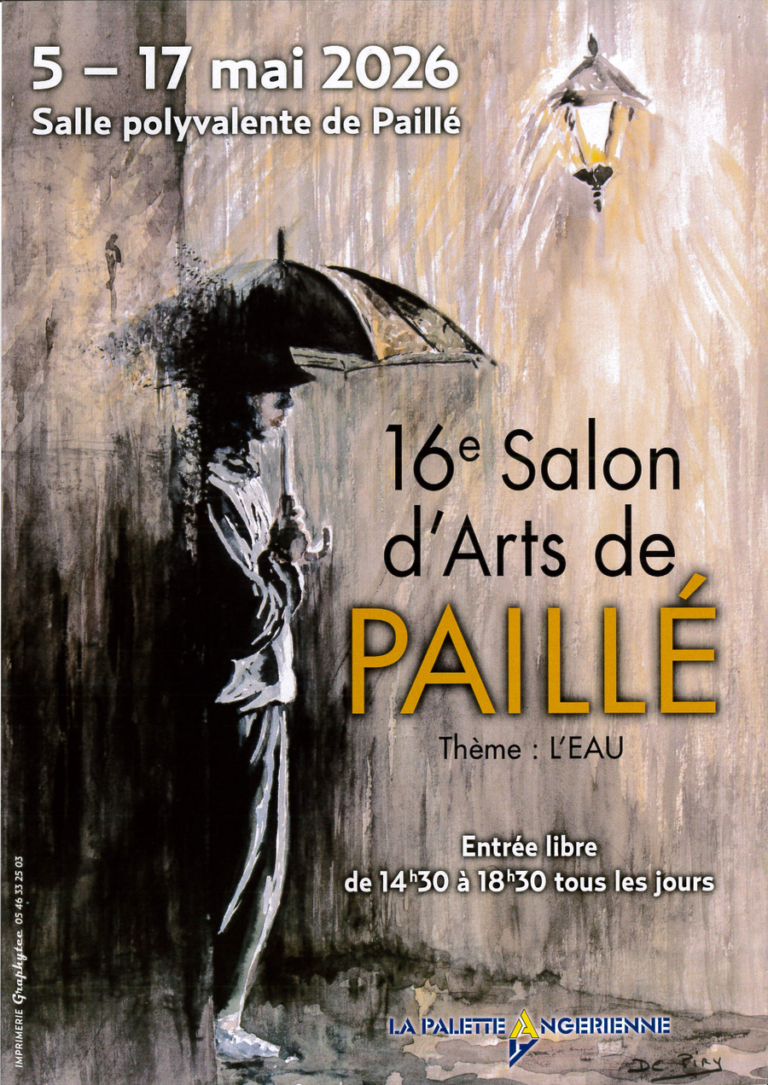 16° Salon d&rsquo;Arts de PAILLÉ Paillé Jusqu&rsquo;au 17/05/2026 16° Salon d&rsquo;Arts de PAILLÉ 16° Sa…